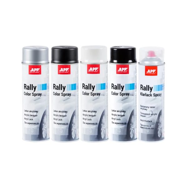 122 210112 Акриловая краска в аэрозоли черная матовая 600мл APP Rally Color Spray